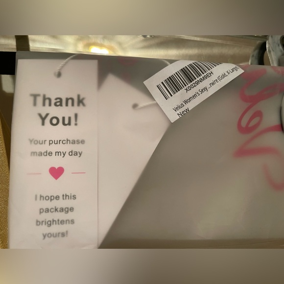 NEW Velius Women's Sexy Deep V Neck Shiny Bodysuit Tank Tops Underwire XL Gold - Picture 11 of 16